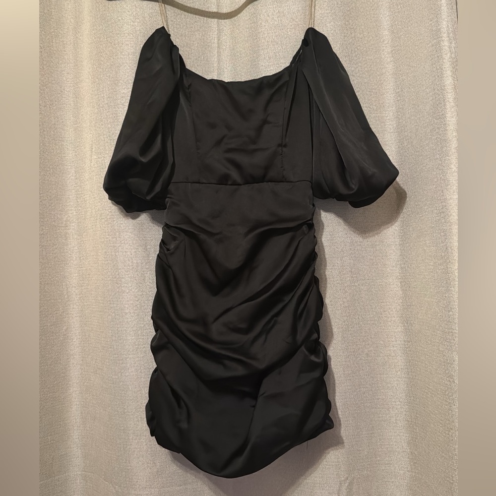 Do + Be dress with puff off the shoulder sleeve